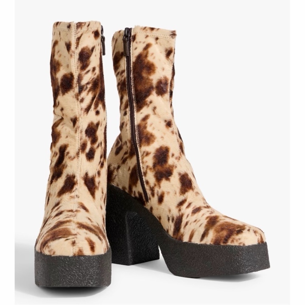 Stella Mccartney Skyla Appaloosa Platform Boots size 40 with dust bag